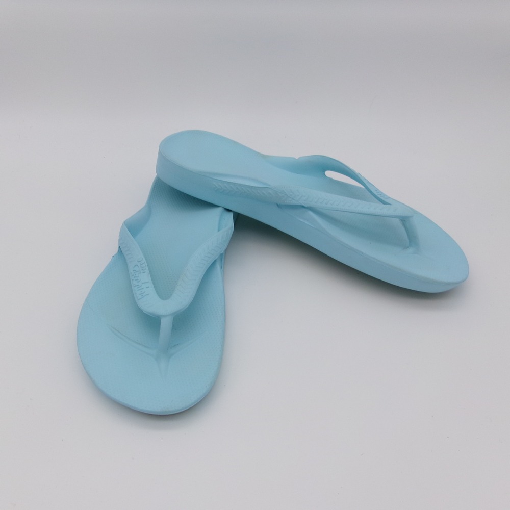 Archies Arch Support Flip Flops Sky Blue Mens 10 Womens 11 Orthotic Sandals